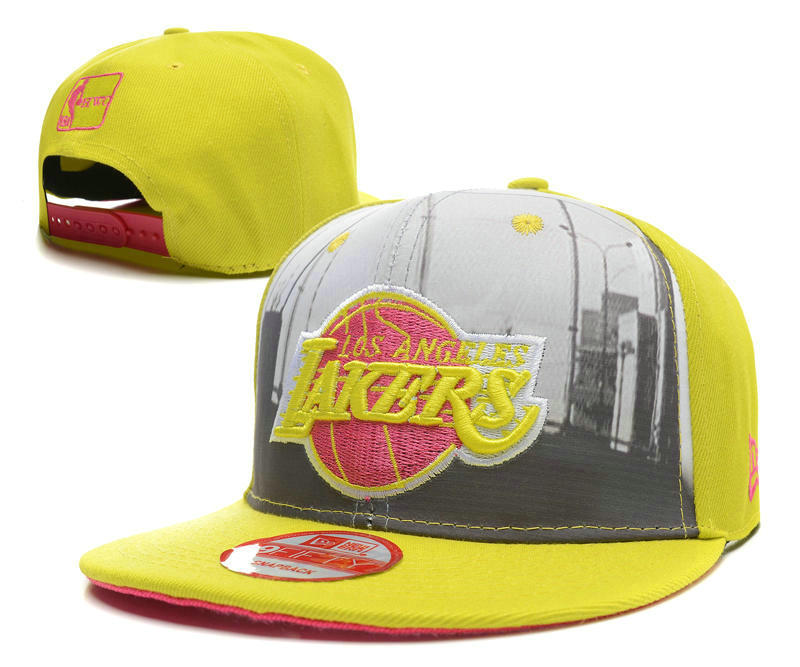 Los Angeles Lakers Yellow Snapback Hat SD 0512